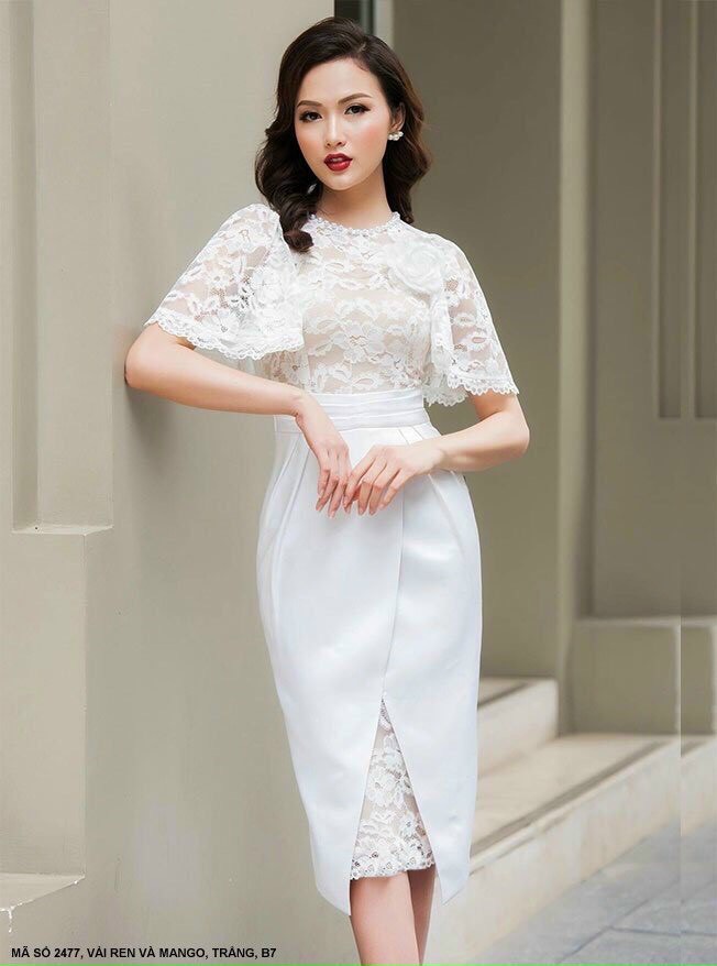 Đầm Thun Phối Ren Sang Trọng - D2477